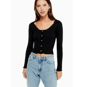 Black Button Down Cardigan